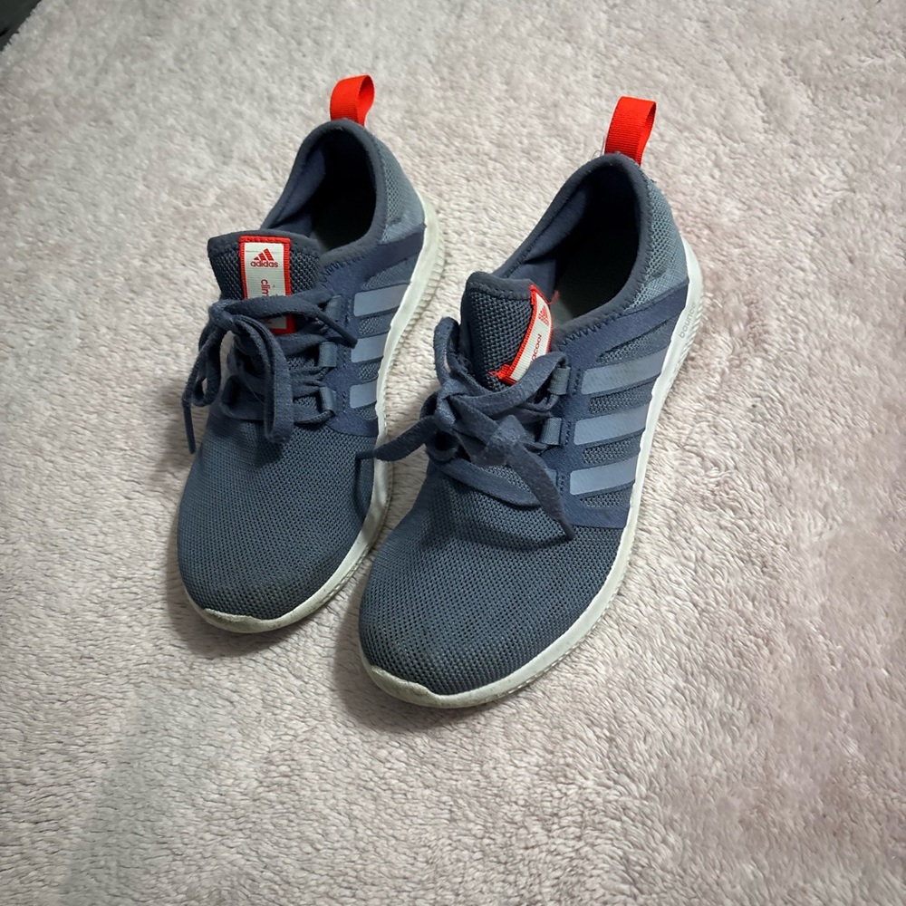 Adidas Blue and Red Athletic Shoes